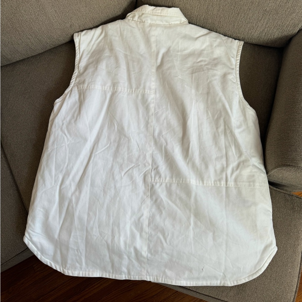 White Denim Utility Vest